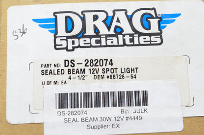 Drag Specialties DS-282074, 68726-64 Sealed Beam Light NOS