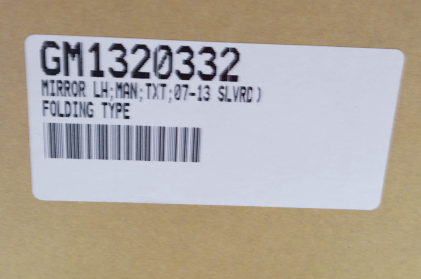 GM GM1320332 Left Hand Mirror NOS