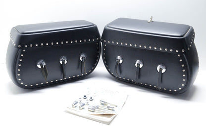 Leather Lyke 339C Studded Saddlebag Kit NOS