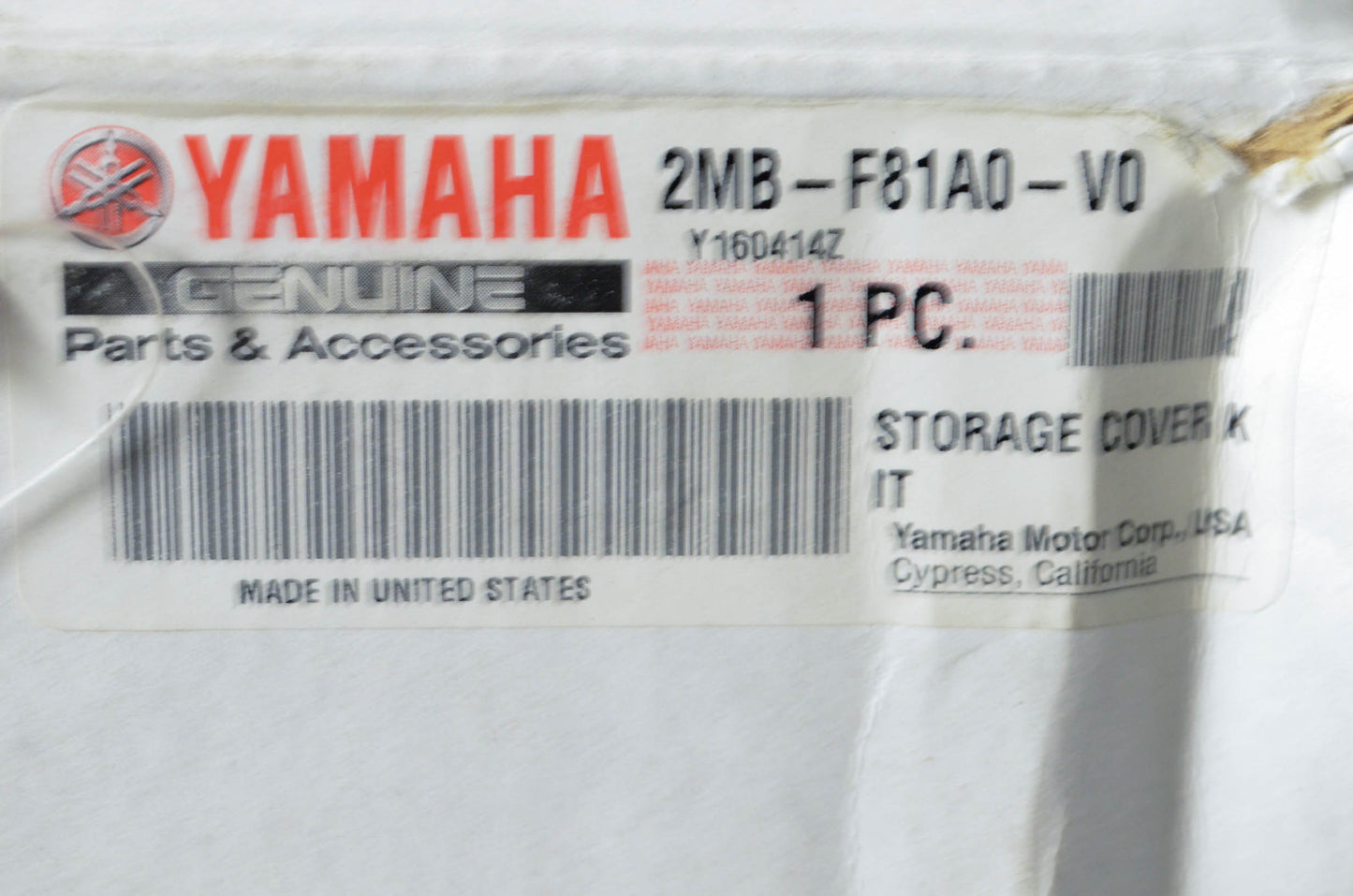 New OEM Yamaha 2MB-F81A0-V0-00 Wolverine Storage Cover NOS