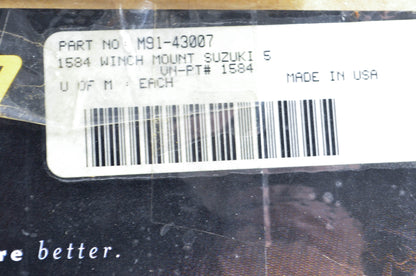 Moose Racing M91-43007, 1584 Winch Mount Kit NOS