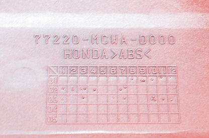 New OEM Honda 77220-MCWA-0000, 77220-MCWA-D000 Cover Red NOS
