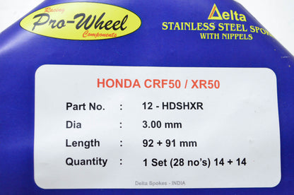 Pro-Wheel 058114, 12-HDSHXR Spoke and Nipple Kit NOS