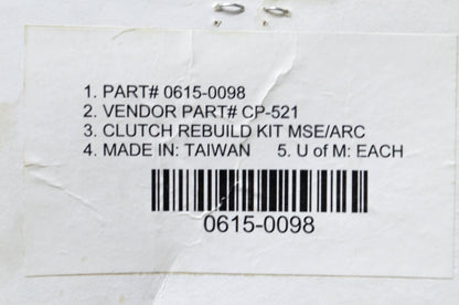 Moose Racing 0615-0098 Clutch Rebuild Kit NOS