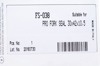 Parts Unlimited FS-038 Fork Seal Kit NOS