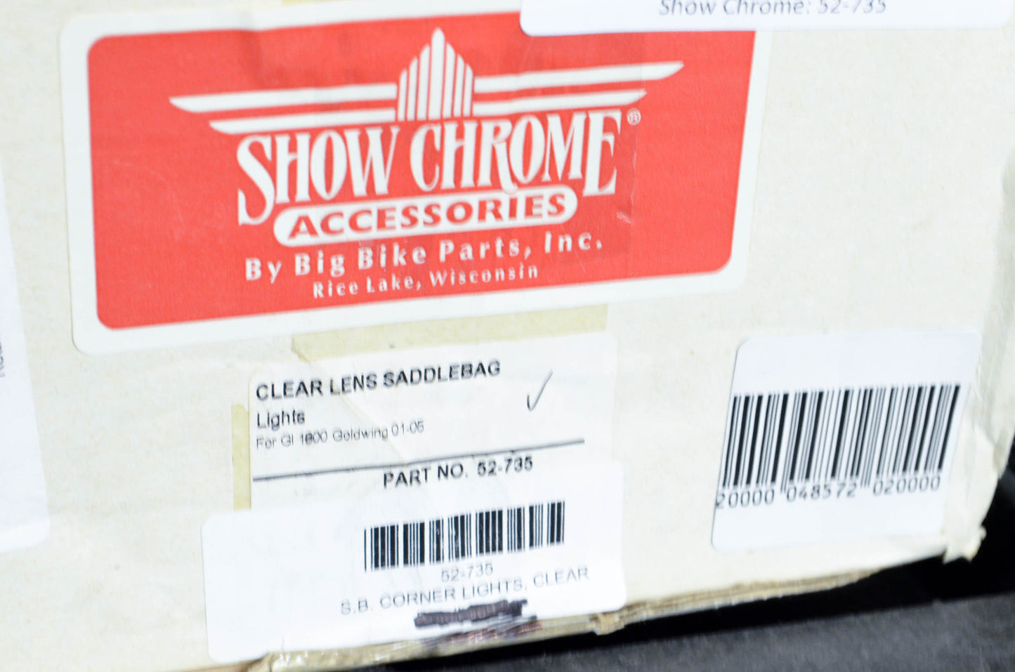 Show Chrome 52-735 Saddlebag Corner Light Kit NOS