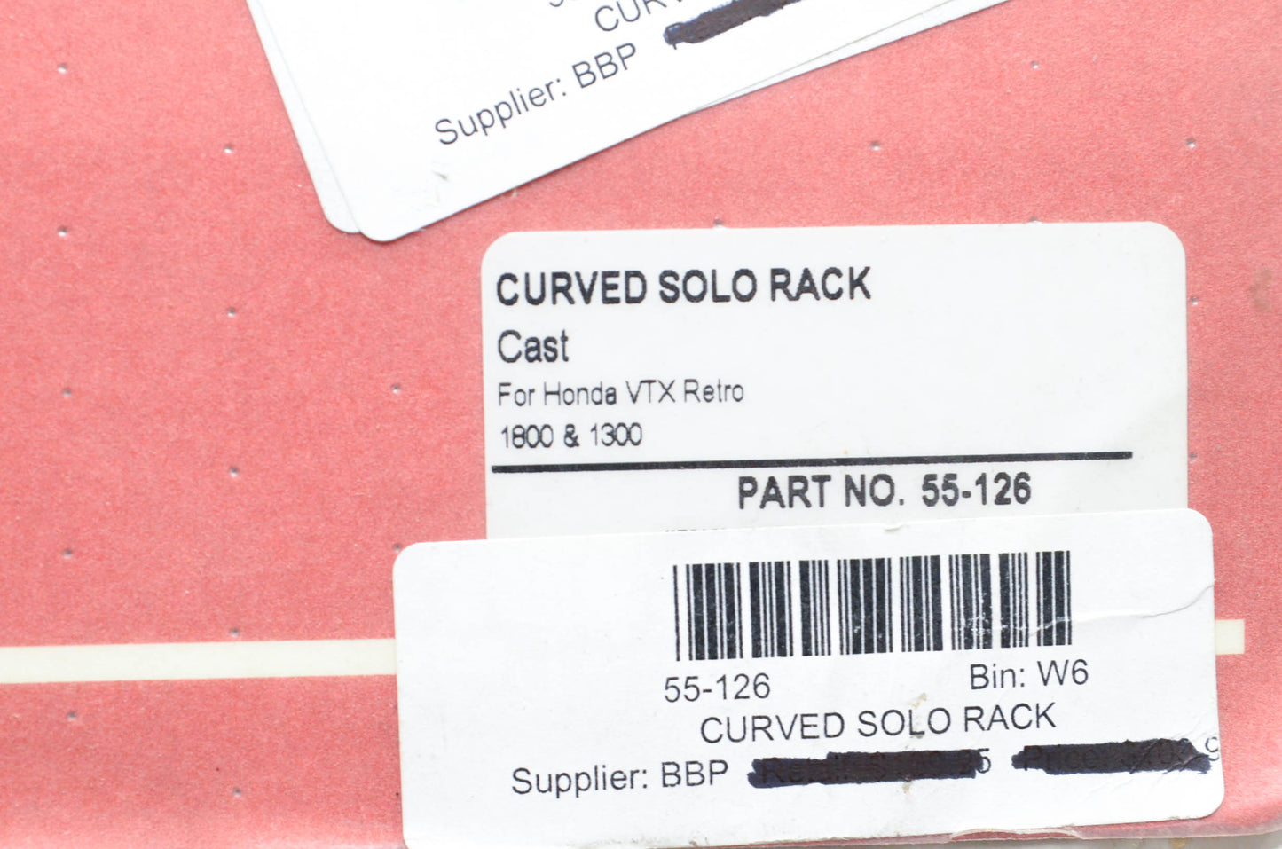 Show Chrome 55-126 Curved Solo Rack Kit NOS