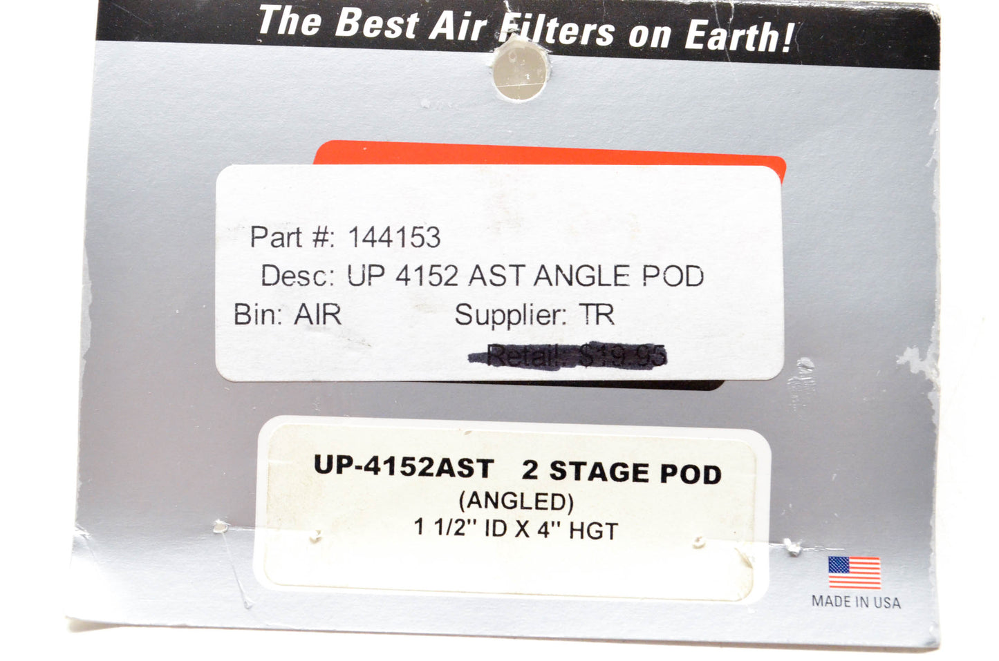 Uni Air Filters 144153, UP-4152AST Air Filter NOS
