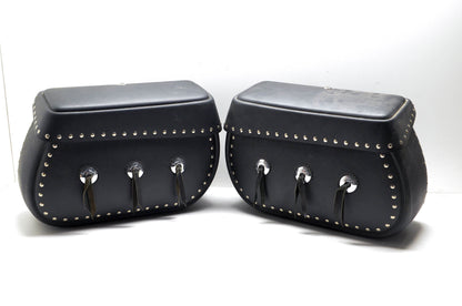 Leather Lyke S522 Studded Saddlebags NOS
