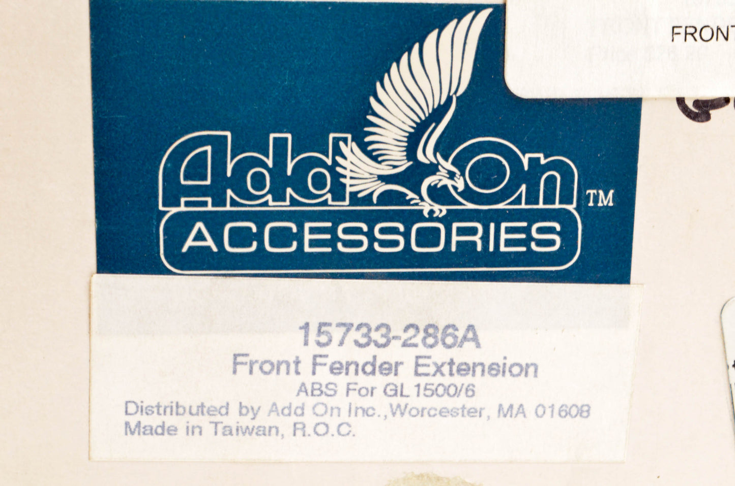 Add On Accessories 15733-286A Front Fender Extension NOS