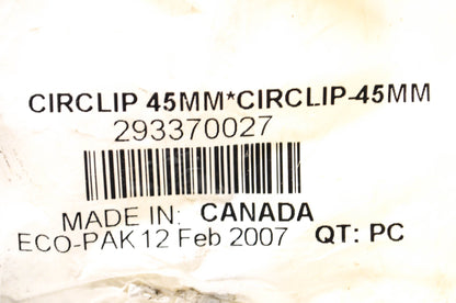 New Aftermarket 293370027 Circle Clip 45mm NOS