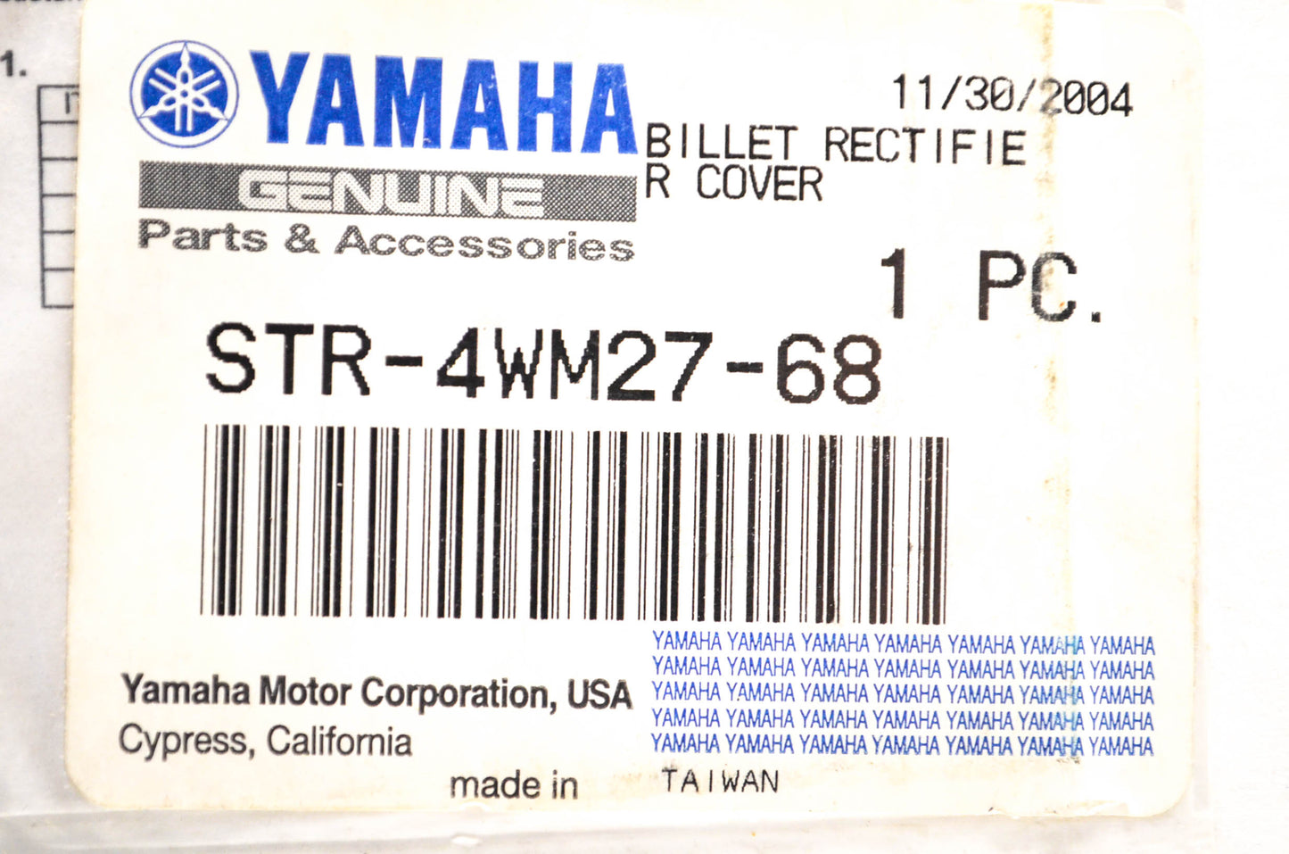 New OEM Yamaha STR-4WM27-68-00 Billet Rectifier Cover NOS