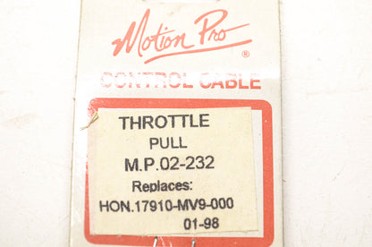 Motion Pro K28-6508L, HON.17910-MV9-000 Throttle Cable NOS
