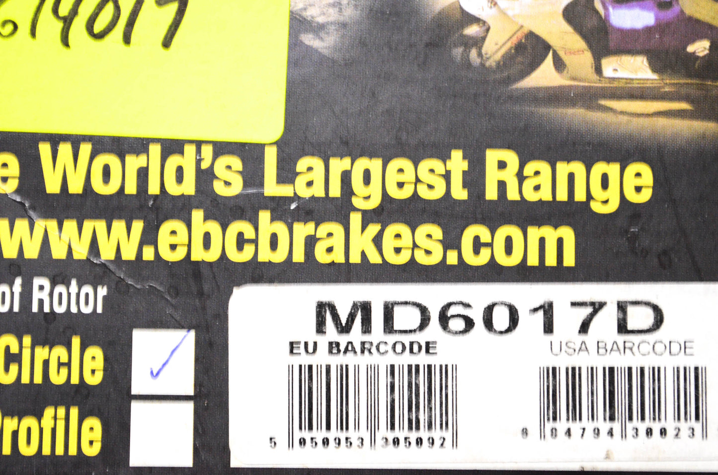 EBC Brakes MD6017D, TR 614017 Brake Rotor NOS