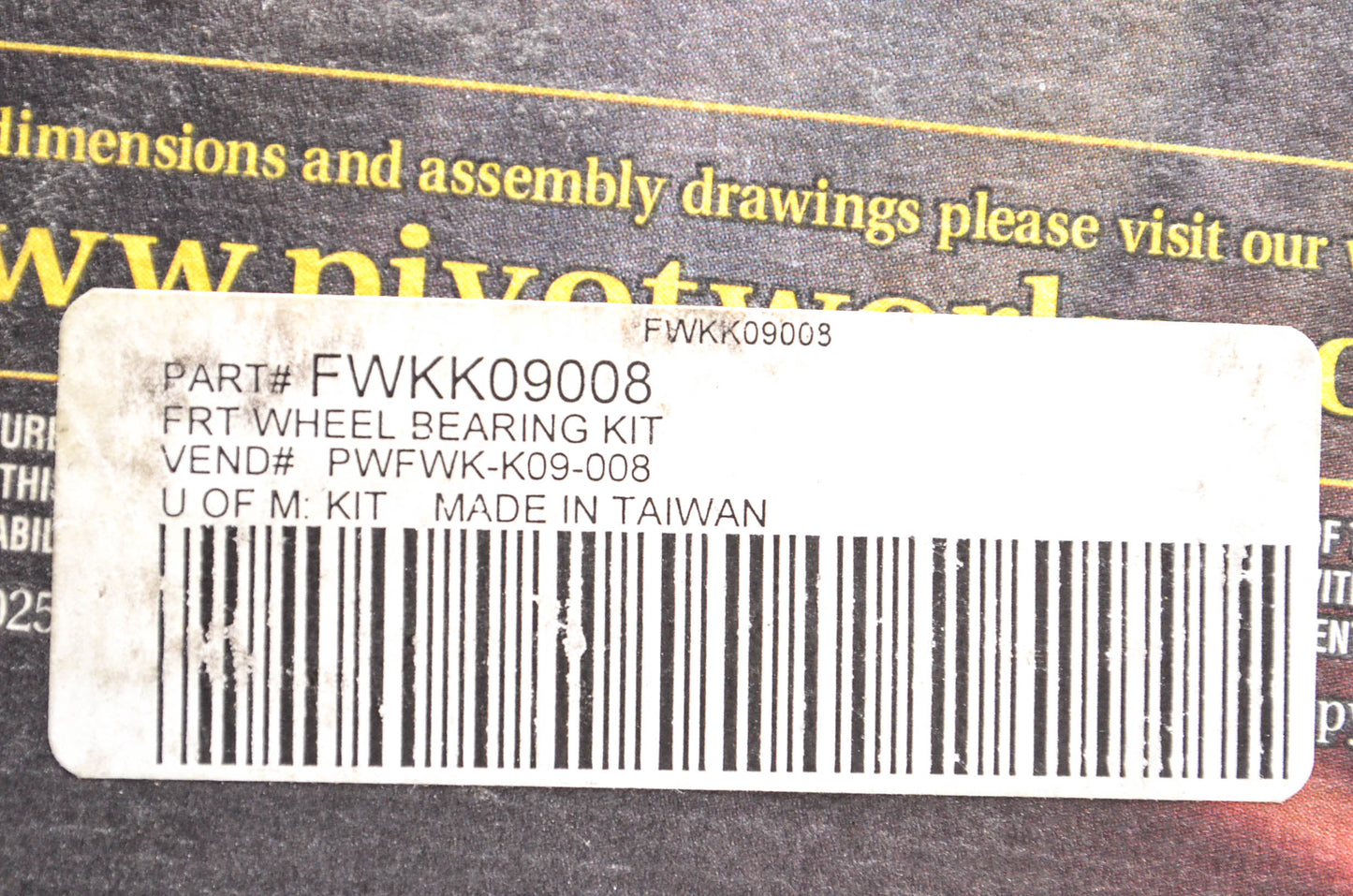 Pivot Works FWK-K09-008 Bearing Kit NOS
