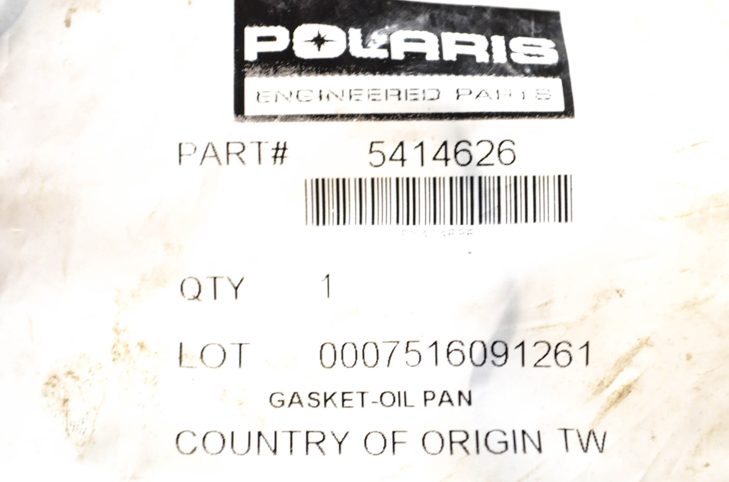 New OEM Polaris 5414626 Oil Pan Gasket NOS
