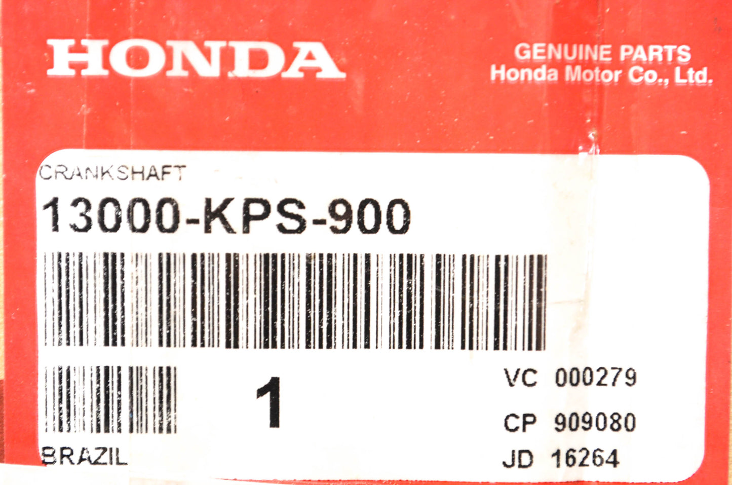New OEM Honda 13000-KPS-900 Crankshaft NOS