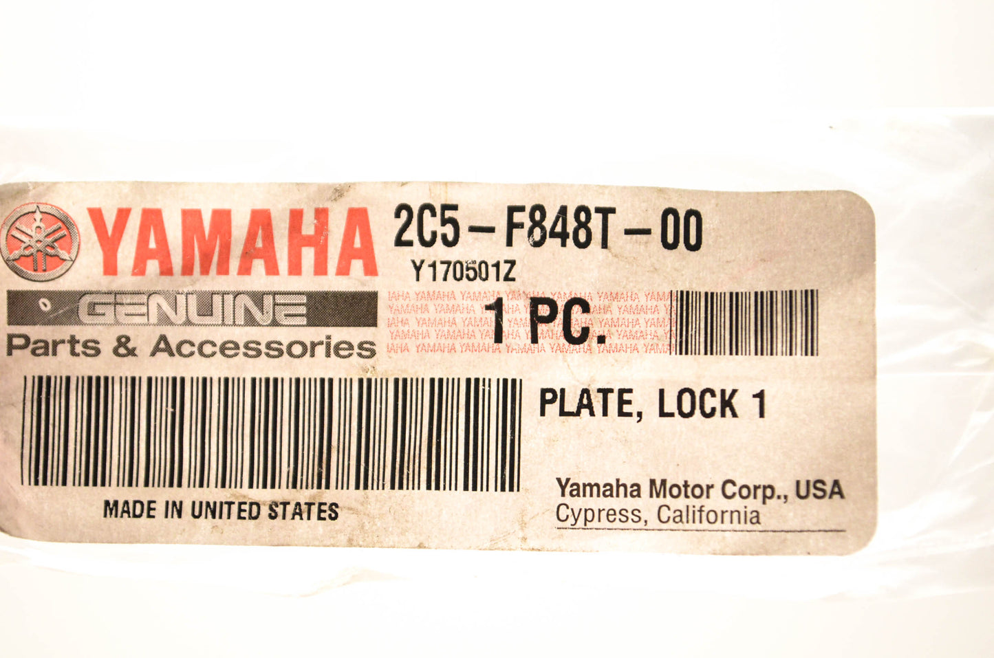 New OEM Yamaha 2C5-F848T-00-00 Lock Plate NOS