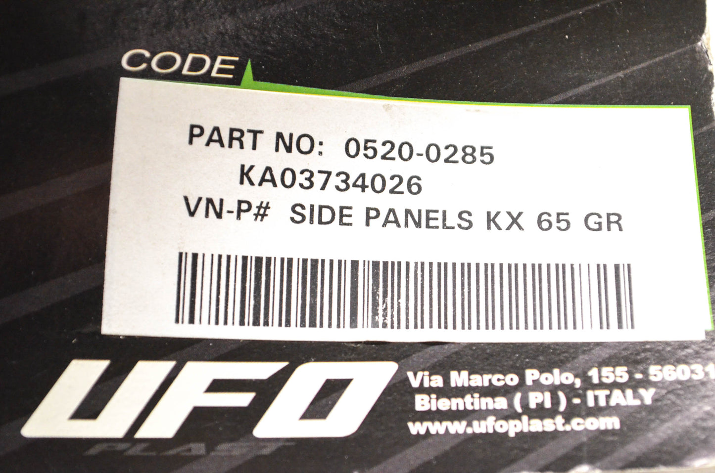 UFO 0520-0285, KA03734026 Side Panel Kit NOS