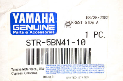 New OEM Yamaha STR-5BN41-10 Backrest Kit NOS