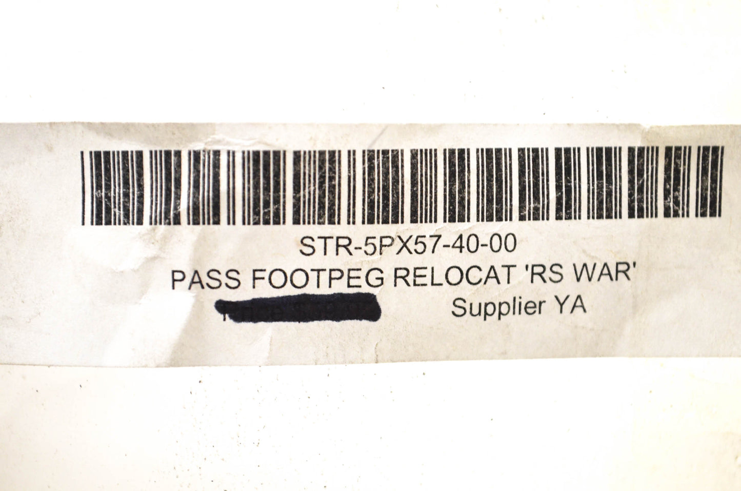 New OEM Yamaha STR-5PX57-40-00 Passenger Footpeg Relocator Kit NOS