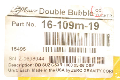Zero Gravity 16-109m-19, Z-0698944 Double Bubble Windscreen NOS