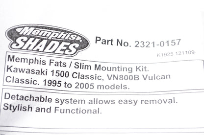 Memphis Shades 2321-0157, K1925 121109 Fats/Slim Mounting Kit NOS
