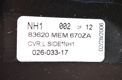 New OEM Honda 83620-MEM-670ZA Side Cover Left NOS
