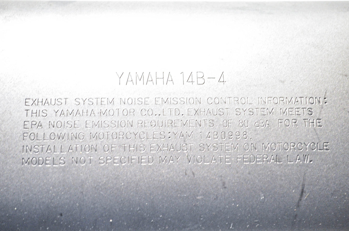 New OEM Yamaha 14B-4, 14B0998 Right Exhaust Assembly NOS