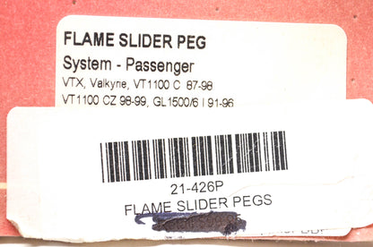 Show Chrome 21-426P Slider Peg Kit for VTX, Valkyrie, VT1100 C 87-98 and VT1100 CZ 98-99, and GL 1500/6 91-96 NOS