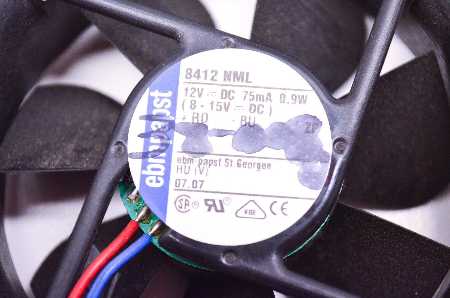 Papst 8412NML Cooling Fan 12V 75mA NOS
