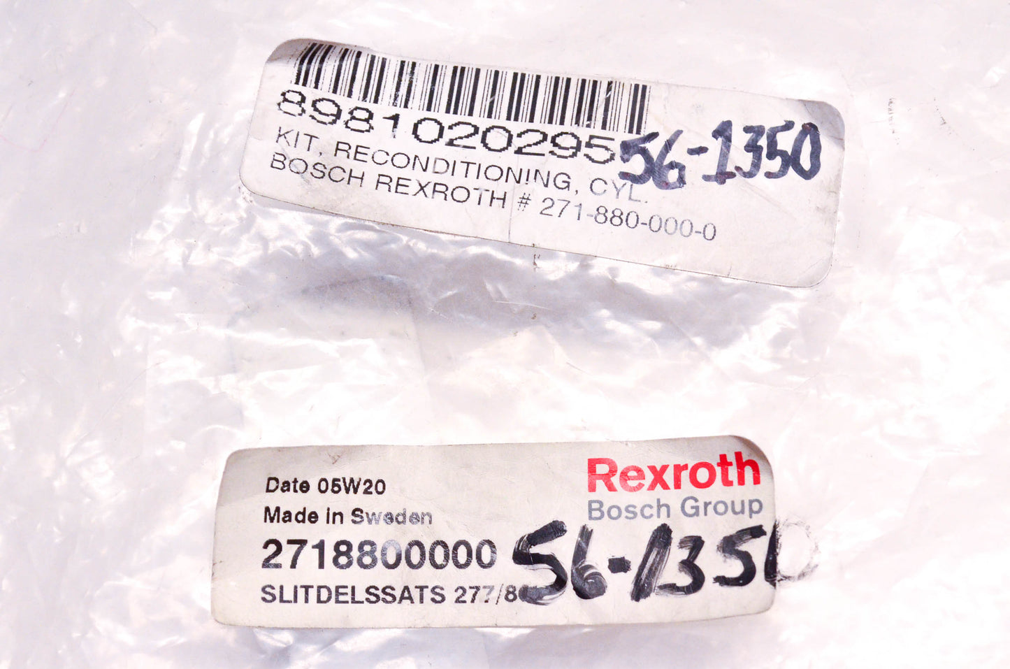 Bosch Rexroth 8981020295, 2718800000 Cylinder Reconditioning Kit NOS