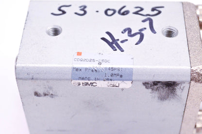 SMC CDQ2D25-25DC, 53-0625 Compact Cylinder NOS