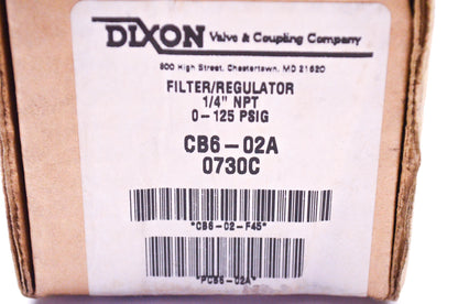 Dixon CB6-02A, 0730C Filter/Regulator 1/4 Inch NOS