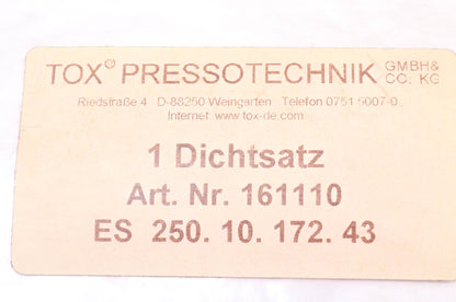 Tox Pressotechnik 161110, ES 250. 10. 172. 43 Seal Kit NOS