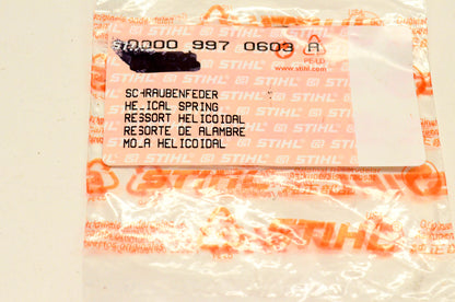 New OEM Stihl 0000-997-0603 , 0000 997 0603 A Throttle Lock Spring NOS