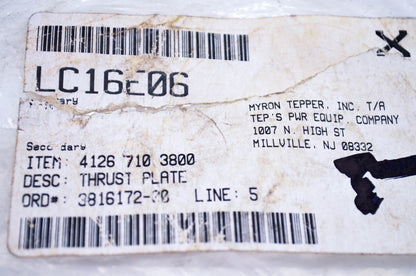 New OEM Stihl 4126-710-3800, LC16E06 Thrust Plate NOS