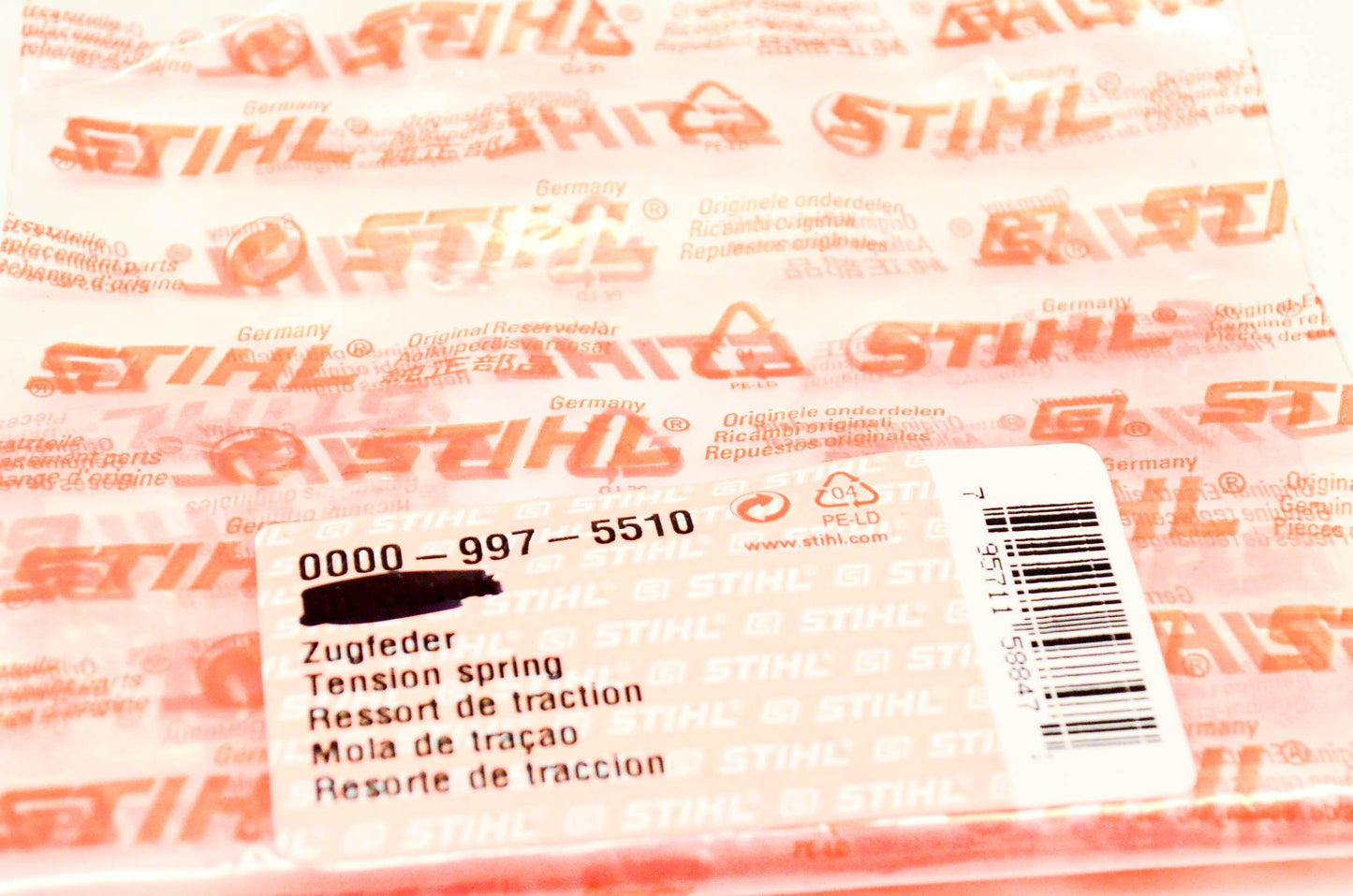 New OEM Stihl 0000-997-5510 Clutch Tension Spring NOS