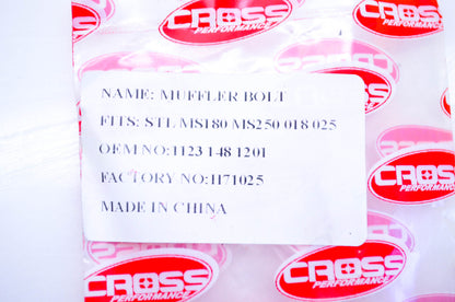 Cross Performance 1123-148-1201, 1171025 Muffler Bolt NOS