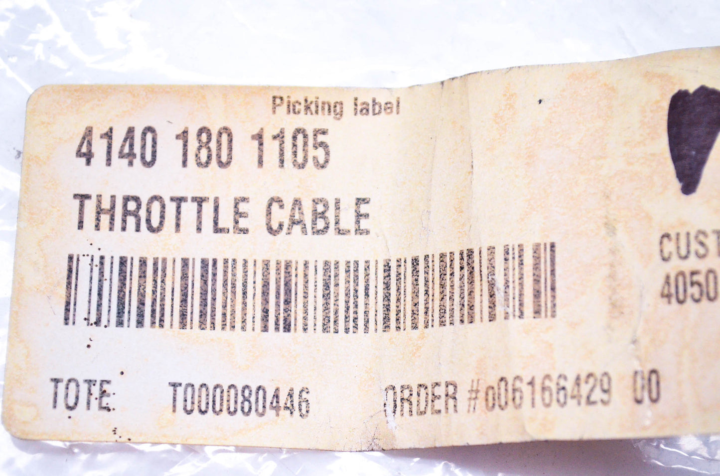 New OEM Stihl 4140-180-1105 Throttle Cable Wire NOS