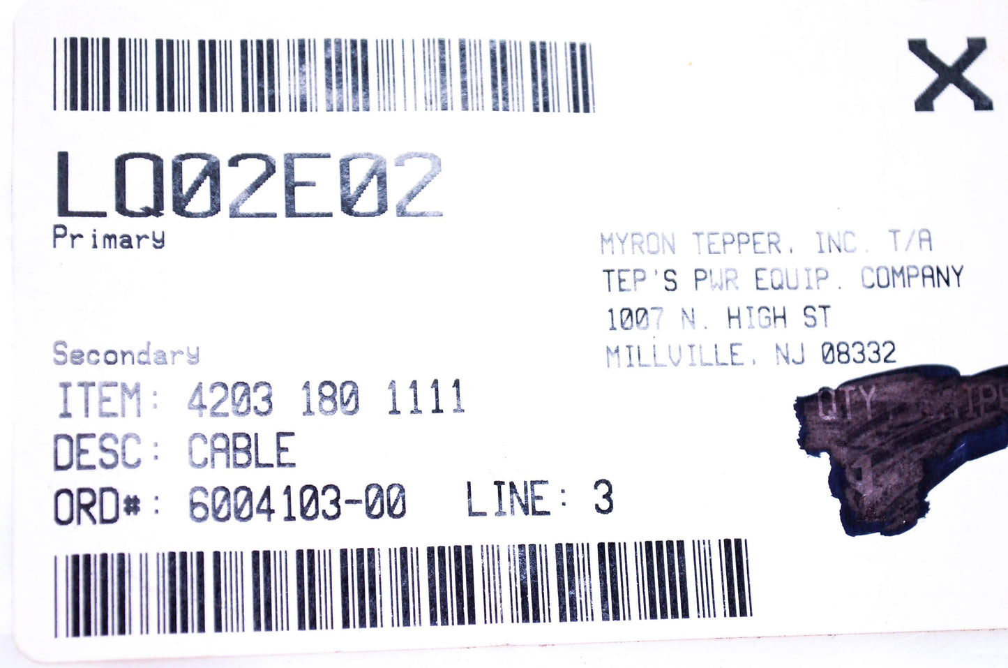 New OEM Stihl 4203-180-1111 Throttle Cable Wire NOS