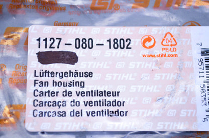 New OEM Stihl 1127-080-1802, 1127-084-1000, PA66/GF30 Fan Housing NOS