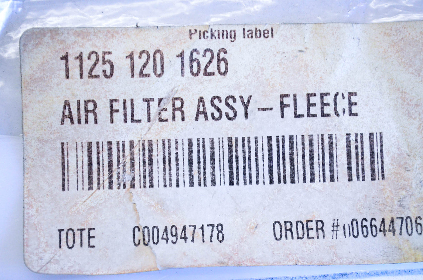 New OEM Stihl 1125-120-1626 Air Filter Fleece NOS