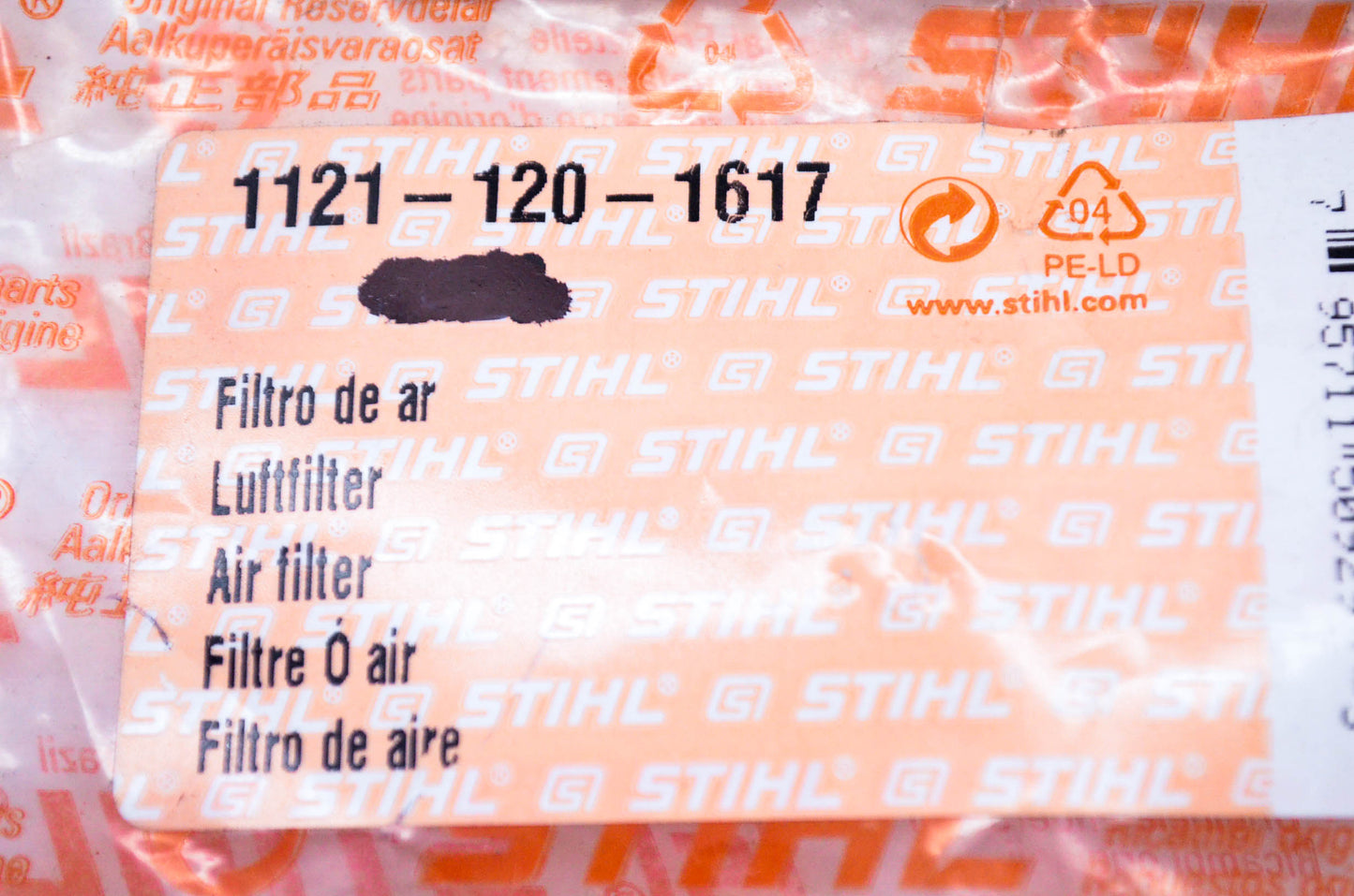 New OEM Stihl 1121-120-1617 Air Filter NOS