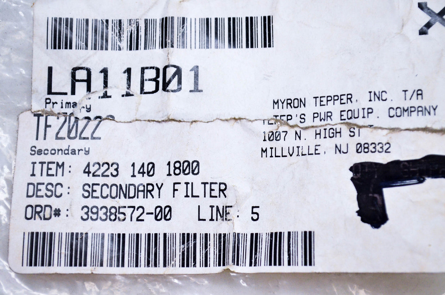New OEM Stihl 4223-140-1800, LA11B01 Air Filter NOS