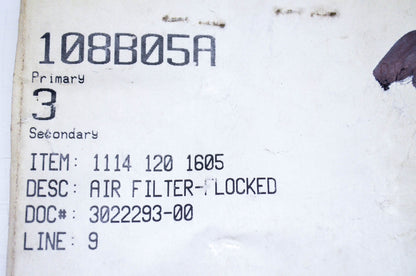 New OEM Stihl 1114-120-1605, 108B05A Air Filter Flocked NOS