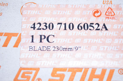 New OEM Stihl 4230-710-6052, 4230-710-6052A Blade Kit 230mm/9" NOS