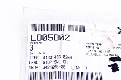 New OEM Stihl 4130-430-0200, LD05D02 Stop Switch NOS