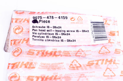 New OEM Stihl 9075-478-4159 Self Tapping Screw NOS