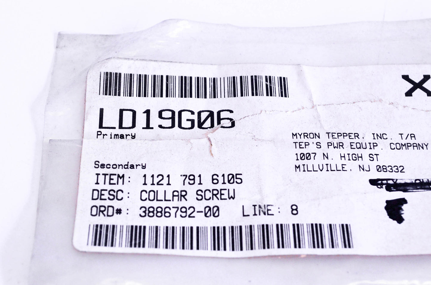 New OEM Stihl 1121-791-6105, LD19G06 Collar Screw NOS